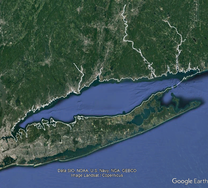 Example estuary polygon Long Island Sound