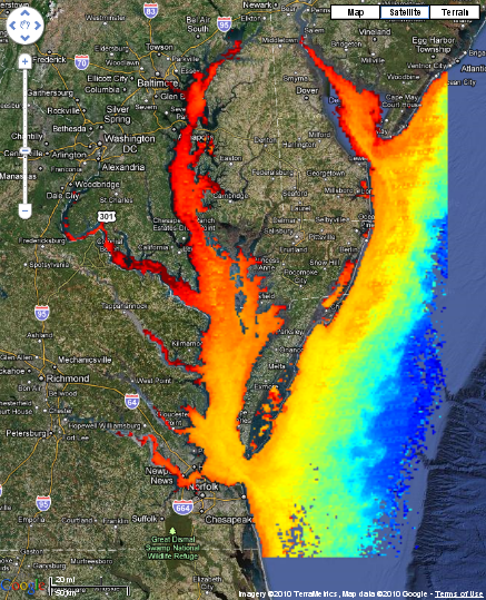 sample Chesapeake Bay chlorophyll image