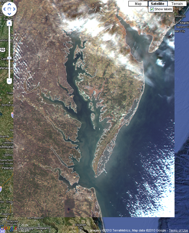 sample Chesapeake Bay satellite image