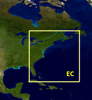 East Coast region map